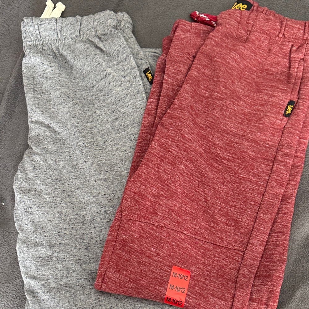 Lee Kids' Joggers in Heather Red and Gray